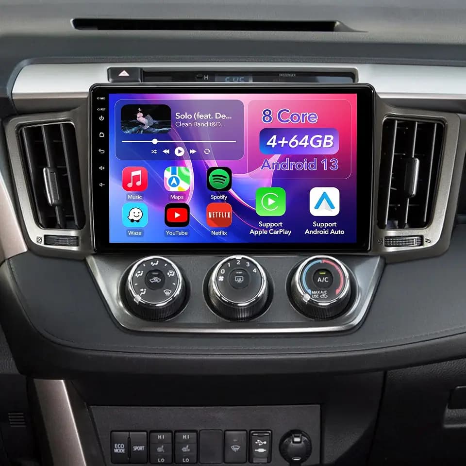 8 Core 4+64G Car Radio for Toyota RAV4 2013-2018 with CarPlay Android Auto