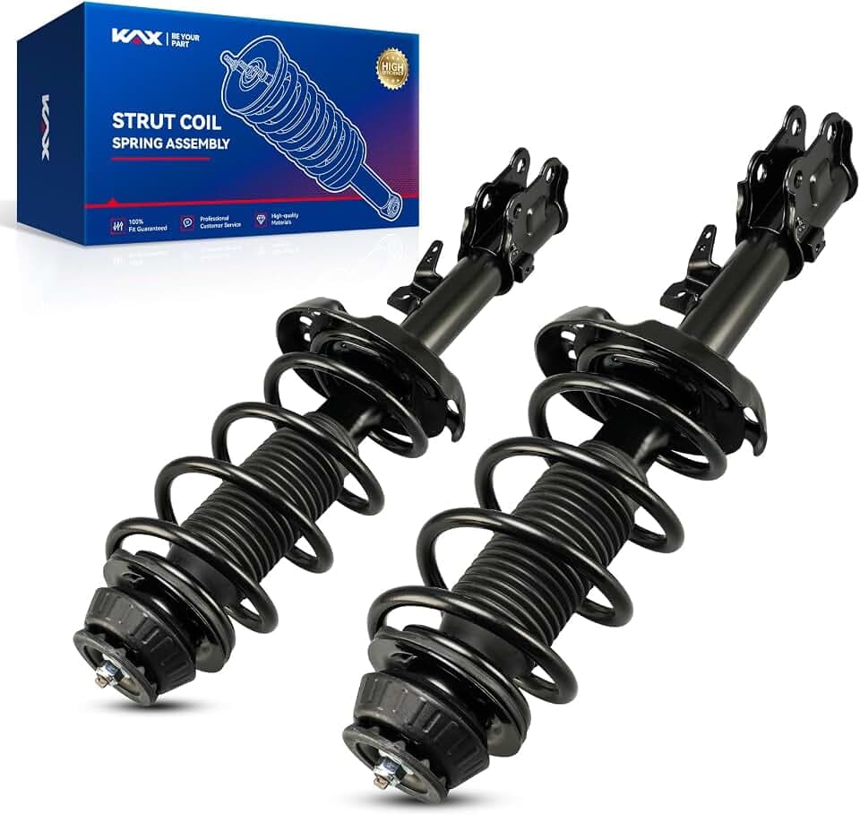 KAX Front Struts and Shocks Complete Assembly with Coil Spring for 2010-2013 Kia Soul, Amortiguadores Delanteros Replaces OE#: 172968/172969
