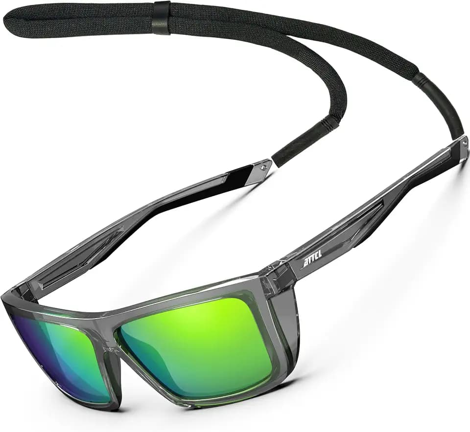 ATTCL Sonnenbrille Herren Polarisiert Sport UV400 TR90 Rutschfest Band