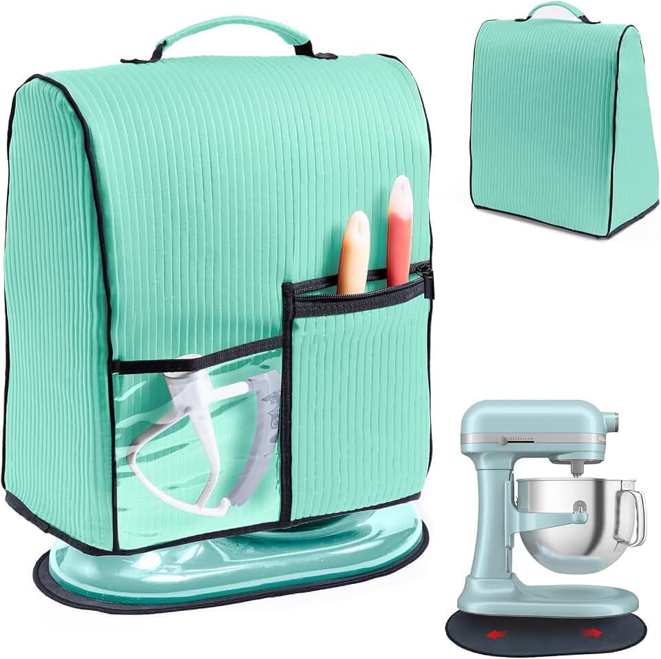 BAGSPRITE Stand Mixer Cover w/Appliance Slider for KitchenAid 6/7/8 Quart