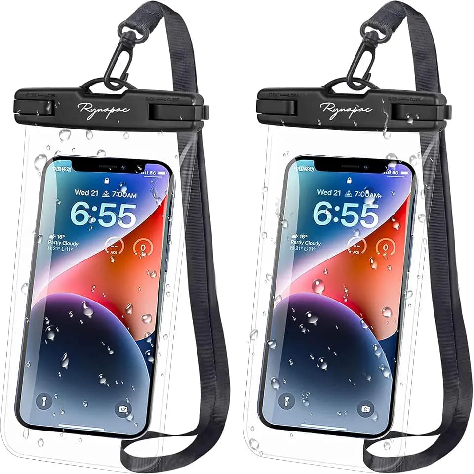 Rynapac Waterproof Phone Pouch 2 Pack, Waterproof Phone Case, [Up to 8.5'']