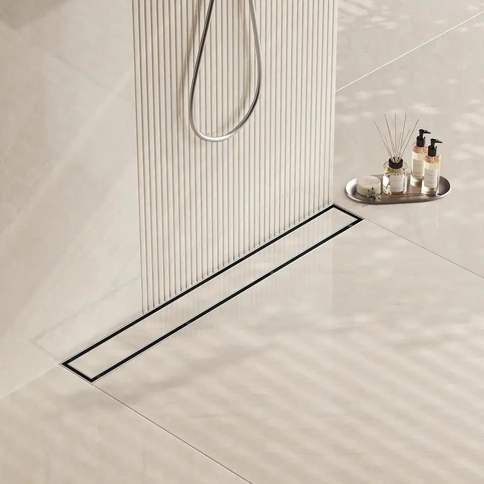 Neodrain 28" Brushed Linear Shower Drain,2-in-1 Flat& Tile Insert Cover