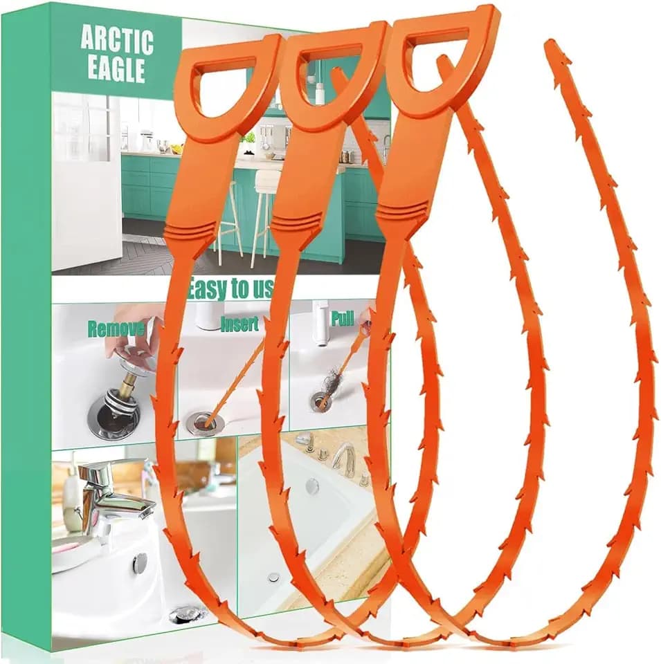 Drain Snake Hair Clog Remover - Shower Sink Unclogger Tool