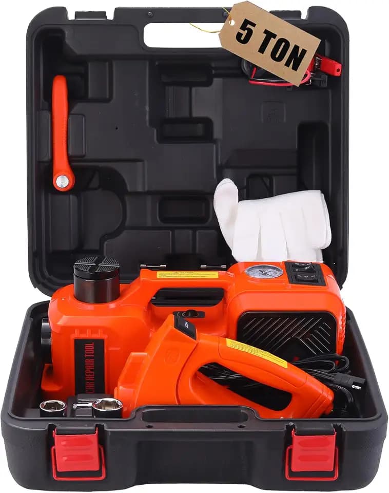 ROGTZ Electric Car Jack Kit 5T Hydraulic Impact Wrench Tire Inflator Pump