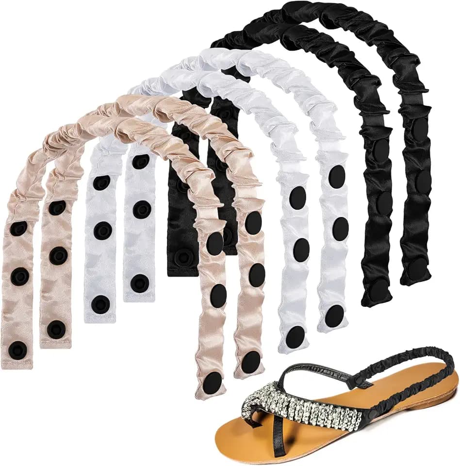 6 Pcs Adjustable Flip Flop Back Straps Removable Yoga Ankle Strap
