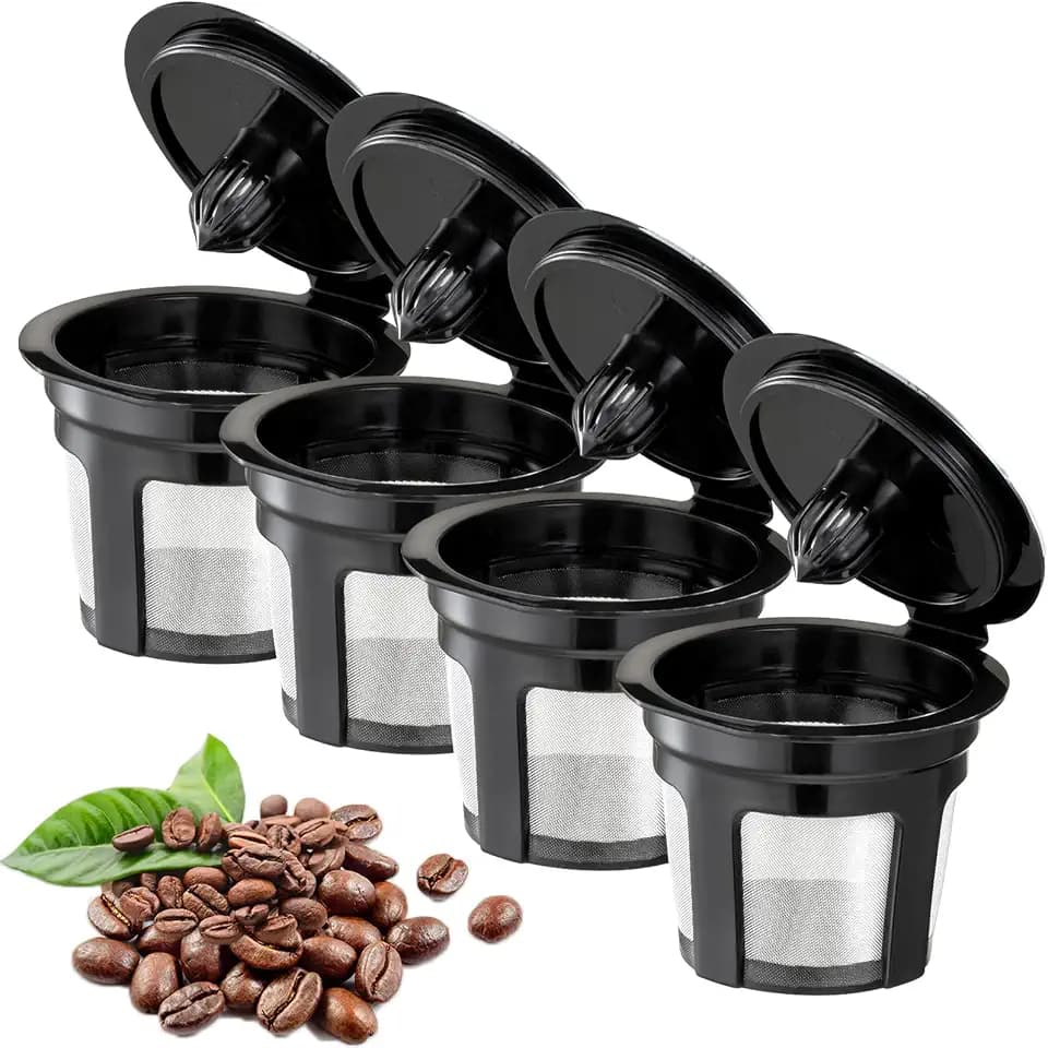 Reusable K Cups for K-eurig, 4 Pack K Cup Reusable Coffee Pods