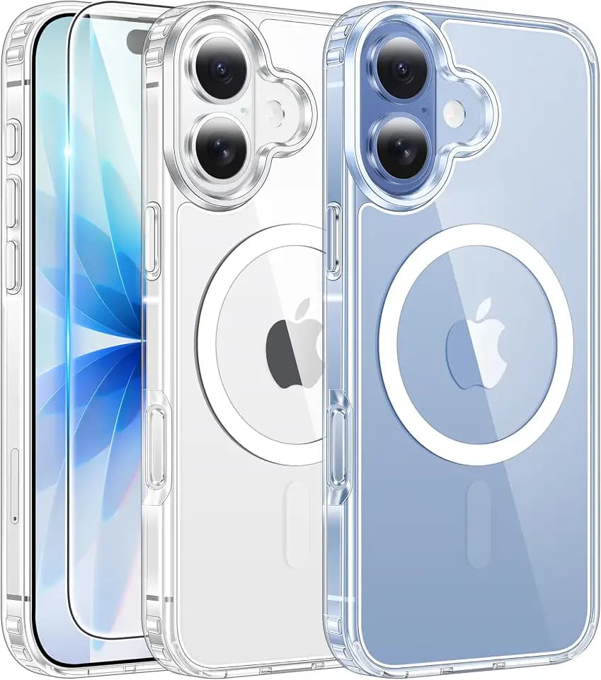 FNTCASE for iPhone 17 Phone Case Compatible with Magsafe Clear Phonecase