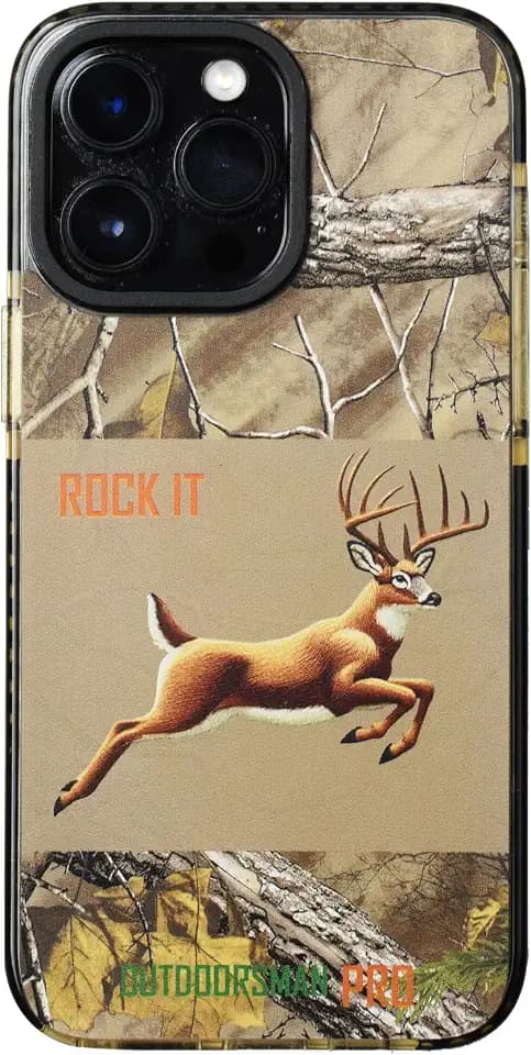 EDTREK Outdoorsman Pro Deer Camo Duck Camo Case for iPhone Rugged Quality and Cool Design (Rock It Deer, iPhone 16 Pro)