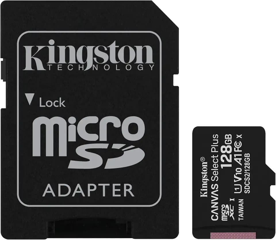 Kingston Canvas Select Plus microSD Speicherkarte, SDCS2/128GB Class 10 (inkl. SD Adapter)