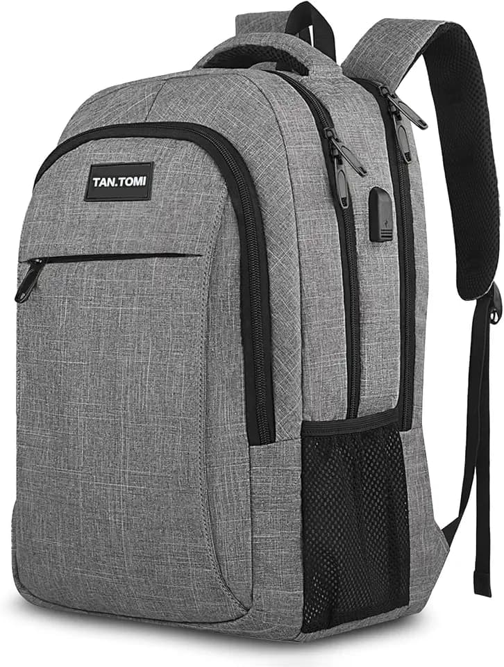 MoFut Rucksack Herren Groß, 17 Zoll Laptoptasche mit Verstellbarer Schnalle und Gepäckgurt, Daypacks mit Laptopfach, Backpack Handgepäck Rucksack Mehrere Taschen, Reiserucksack
