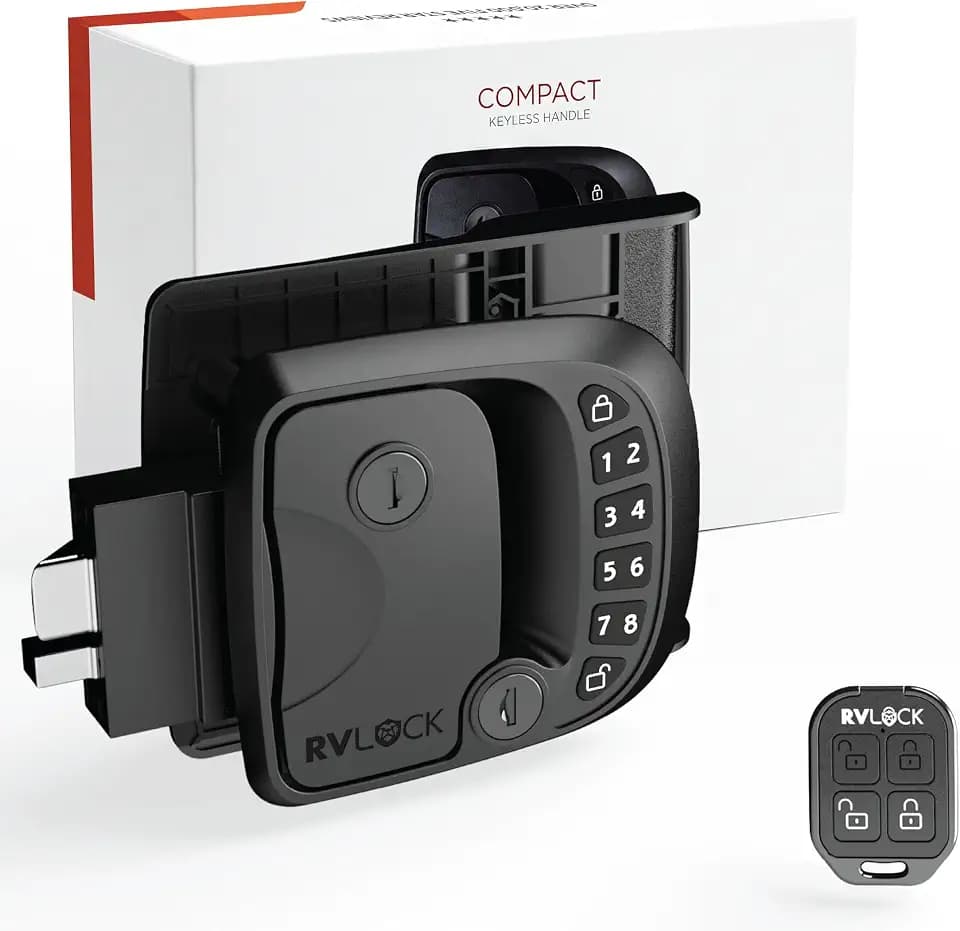 RVLock Compact Keyless RV Door Lock for Campers/Trailers / 5th Wheels