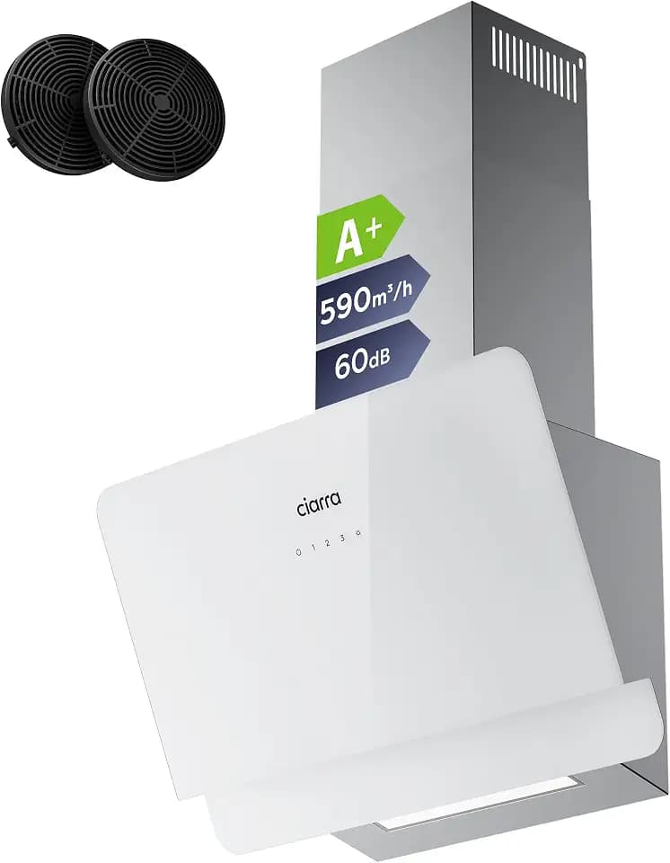 CIARRA CBCS6765C A+ Kopffrei Dunstabzugshaube 60 cm Umluft Abluft 590 m³/h