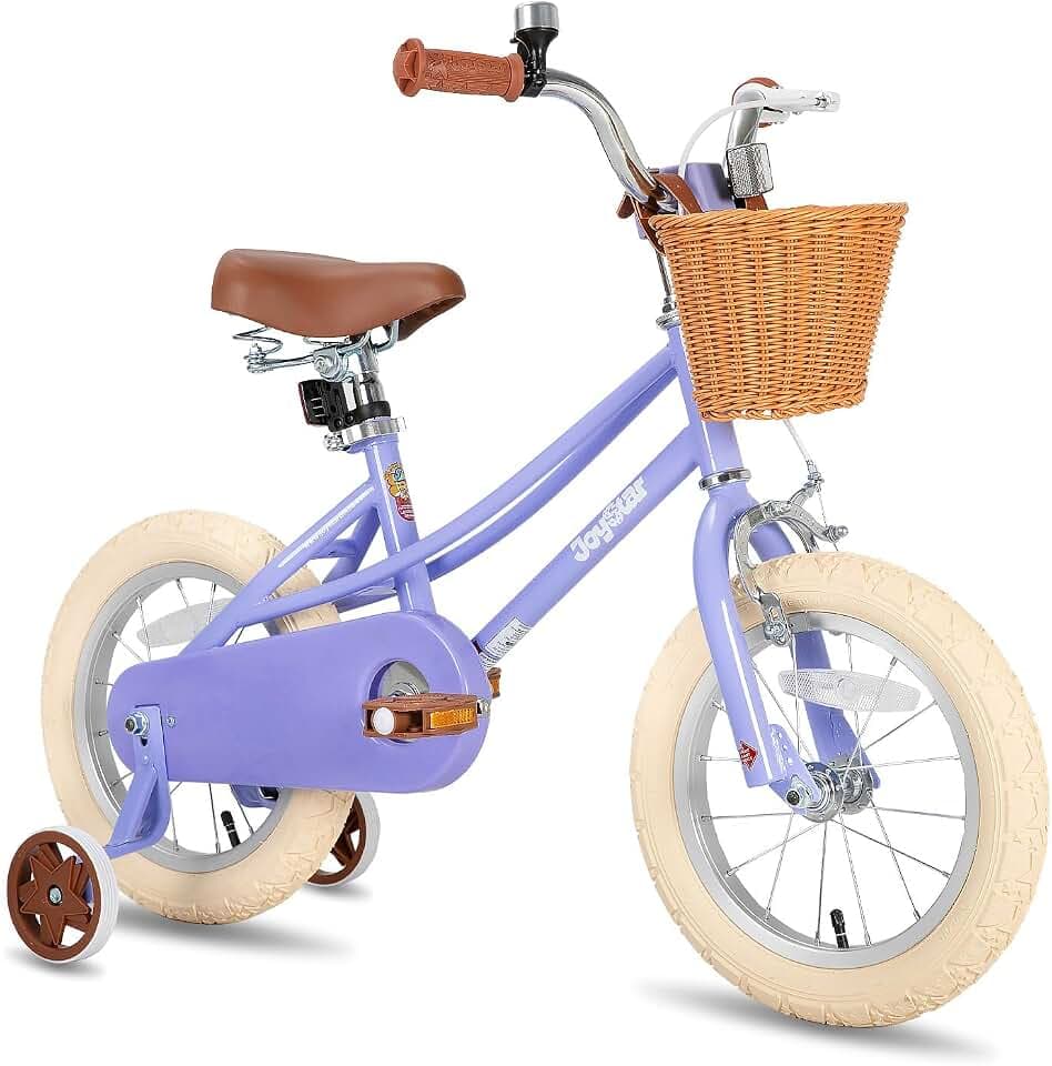 JOYSTAR 12/14/16/18/20 Zoll Kinderfahrrad für Kleinkinder 2-11 Jahre Mädchen, Mädchenfahrrad mit Stützrädern & Korb