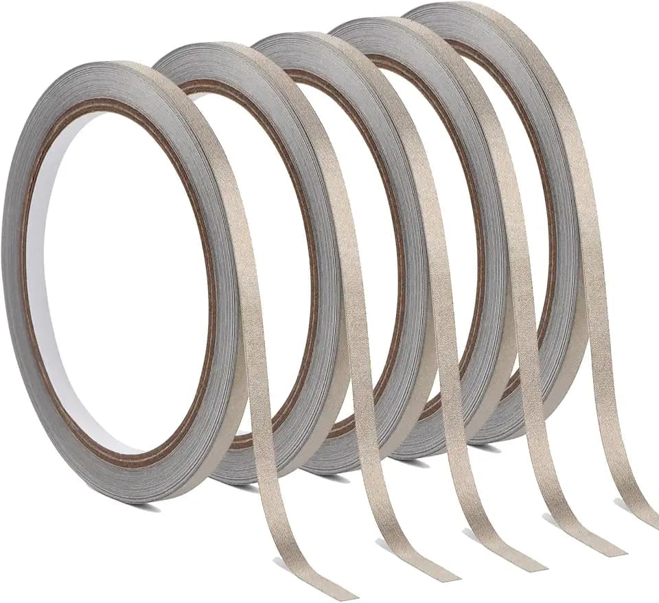 5 Pack 5mm X 10M (0.2in x 32ft) Conductive Nylon Conductive Adhesive Tape, Maker Tape for Paper Circuits, Craft Circuits Arts Crafts Scrapbooking Supplies Projects