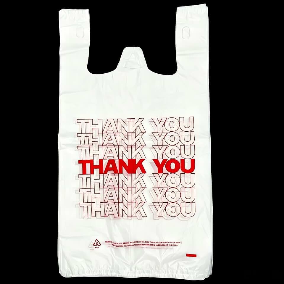 TashiBox Thank You Plastic Bags/T-shirt Bags, 350 Count