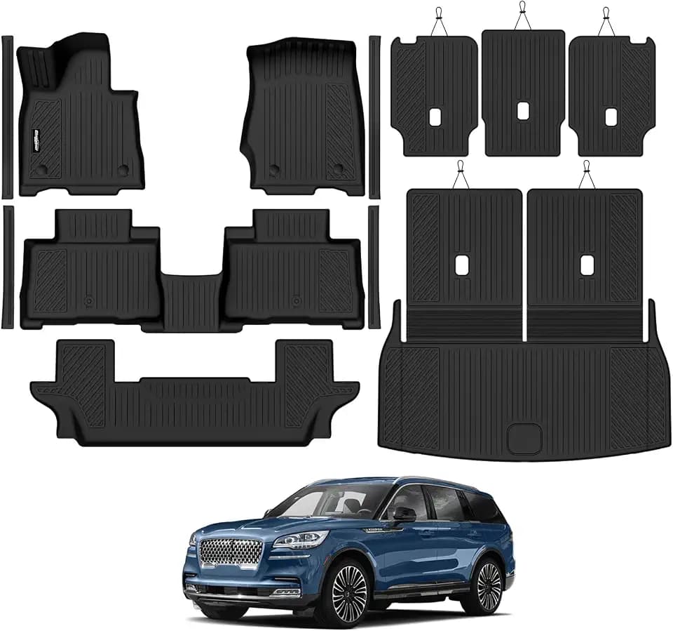Floor Mats for 2020-2027 Lincoln Aviator 7 Seats/Bench Seats