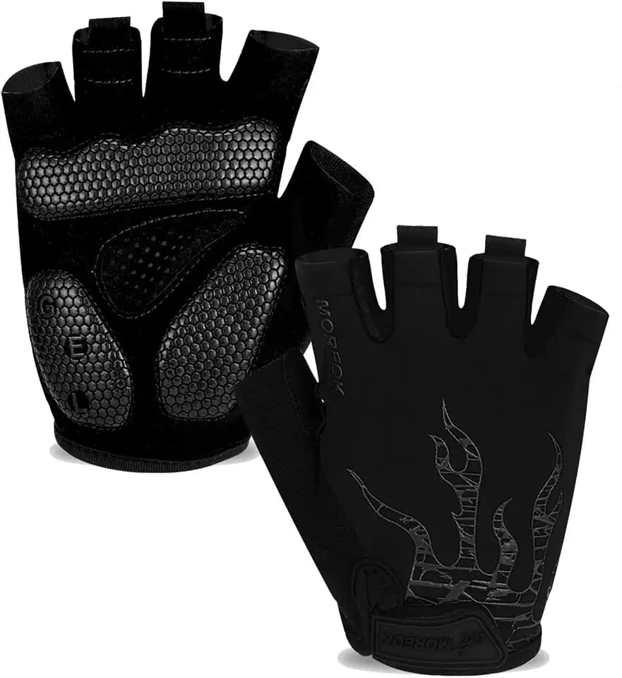 Fahrradhandschuhe Radhandschuhe Herren Damen Halbfinger Atmungsaktiv Radsporthandschuhe,5MM SBR Gel Stoßdämpfende rutschfeste MTB Mountainbike Handschuhe Unisex