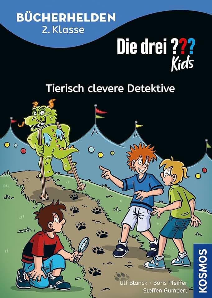 Die drei ??? Kids, Bücherhelden 2. Klasse, Tierisch clevere Detektive: Gut lesen können – Erstlesebuch ab 7 Jahren, spannende Detektivabenteuer im Doppelpack mit Justus, Peter und Bob