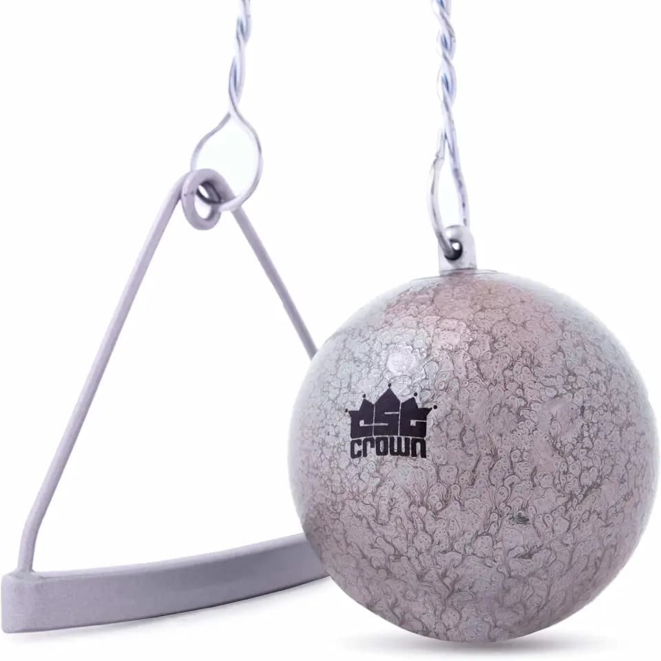 Cast Iron Hammer & Wire, 5.45kg (12 lbs) - Hammer Throw Track & Field Competition, Practice, and Training - Intramural, College, High School Competition Quality - Wire and Handle Included