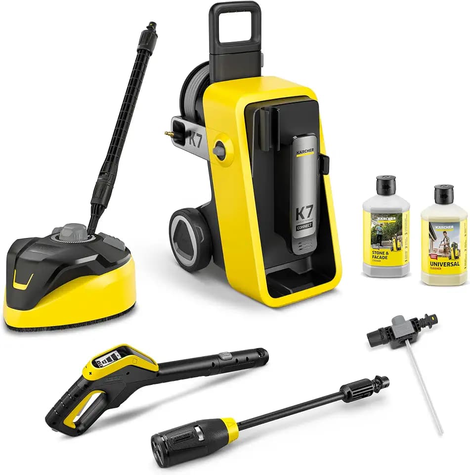 Kärcher Hochdruckreiniger K 7 Comfort Premium Connect, max. 180 bar, 600 l/h, Schlauchtrommel, App-Steuerung, Elektro