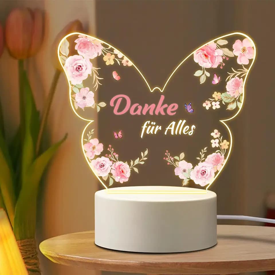 Dankeschön Geschenke für Frauen, Abschiedsgeschenk Lehrerin Kollegin Erzieherin Geschenk Abschied Weihnachten, Lampe Danke für Alles Nachtlicht Weihnachtsgeschenke Lehrerin