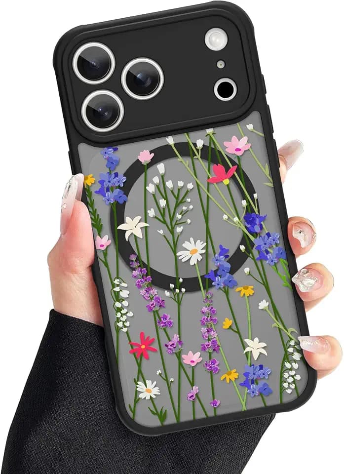 ZIYE Floral Case for iPhone 17 Pro Cute Flower Girls Women Cover