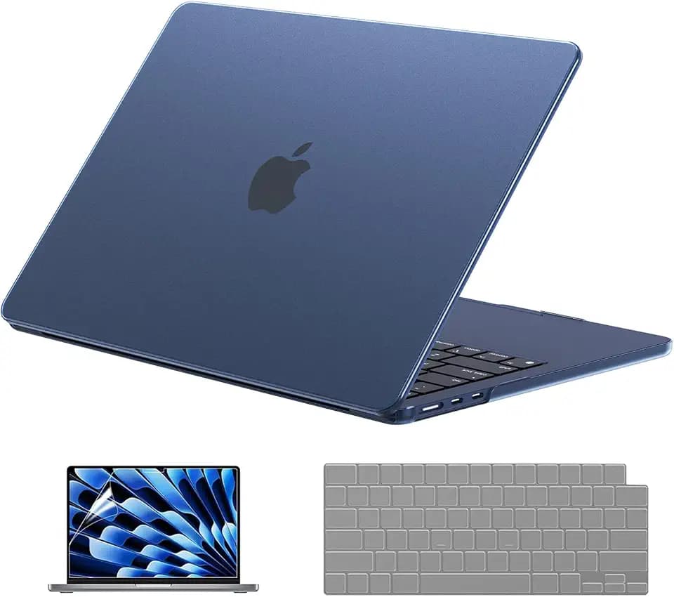 EooCoo Case for MacBook Air 15 inch M5 M4 M3 M2 2026-2023, Frost Midnight