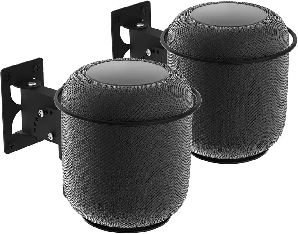 Heavy Duty 2-Pack Speaker Wall Mount for HomePod 1st Wall Mount, Adjustable Swivel & Tilt Mounts for HomePod Gen 1, for HomePod 1st Mounting Brackets with Hardware Kit (Black)