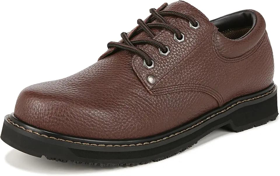 Dr. Scholl's Shoes Men's Harrington II Slip Resistant Oxford Work Shoes