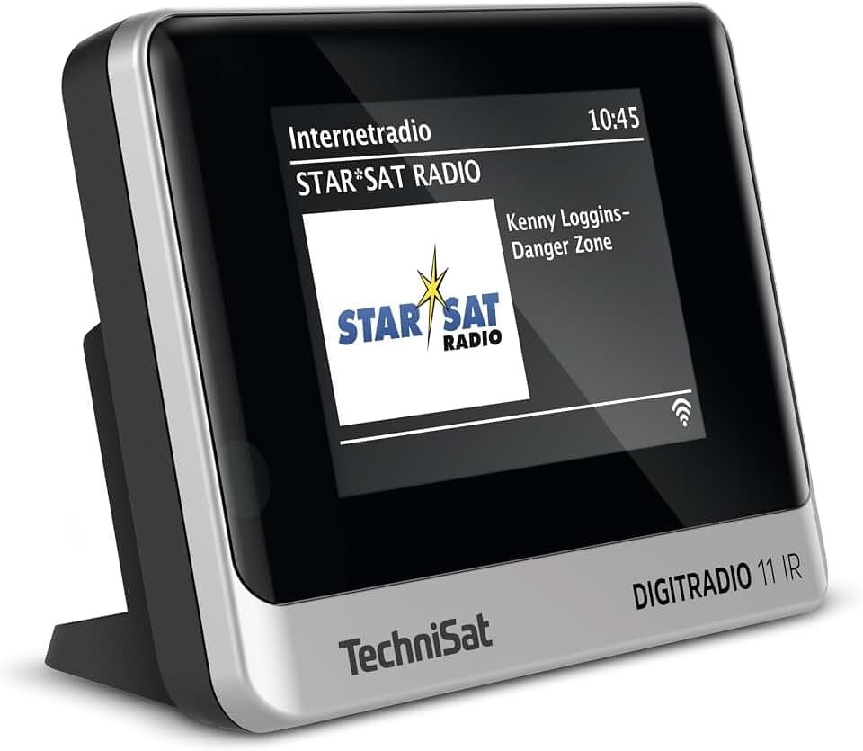 TechniSat DIGITRADIO 11 IR - Internetradio Adapter, DAB+, WLAN | Farb-Display, Bluetooth, Fernbedienung, Wecker, ohne Lautsprecher, zur Aufrüstung von HiFi-Anlagen, Wurfantenne, Silber
