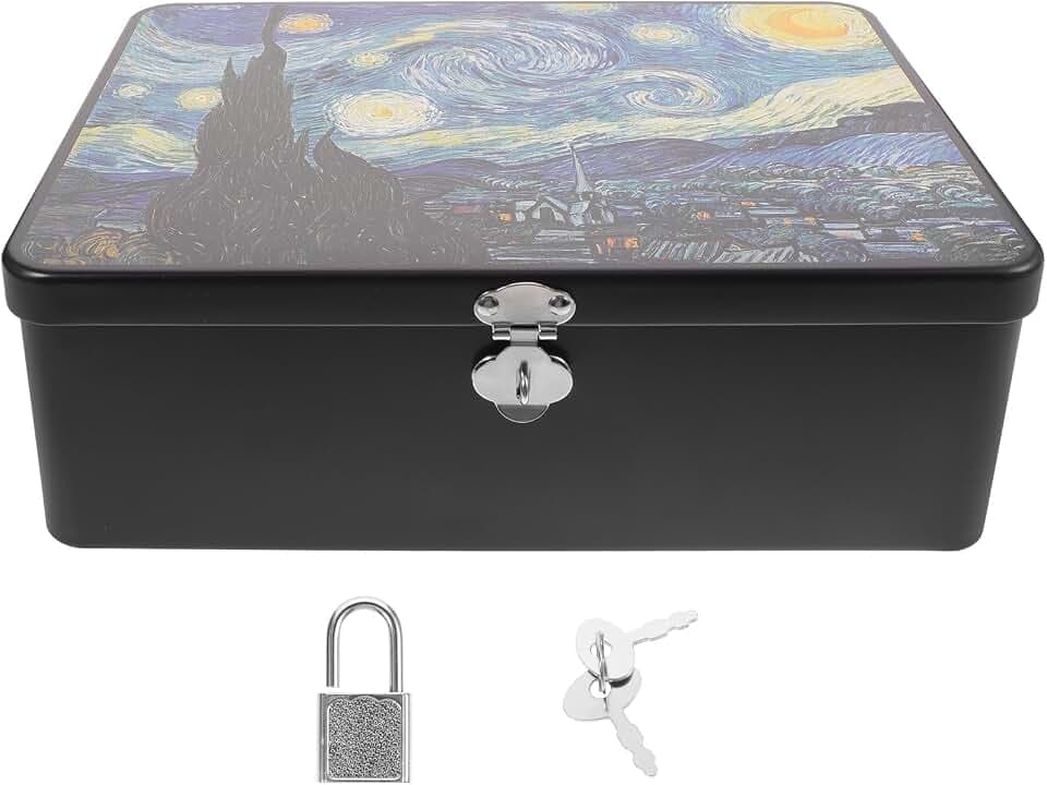 Zerodeko Zinnbox Mit Schloss 9.65X7.09X3.35In Rechteckige Aufbewahrungsbox Für Schmuck Und Kleine Gegenstände Mit Deckel Für Zuhause Und Büro