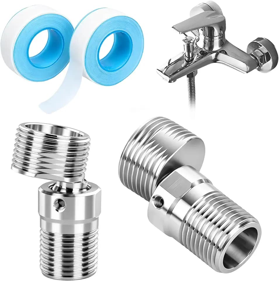 2 Stück Verstellbare Duscharmatur Adapter aus Edelstahl