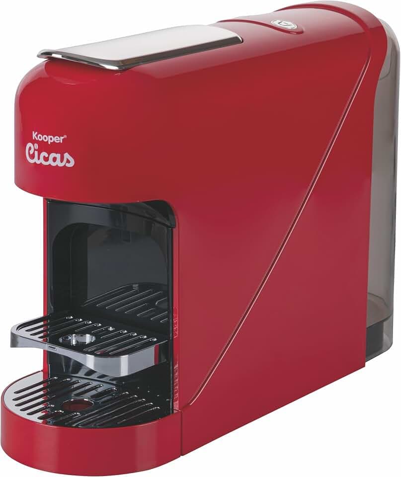 Kooper Espressomaschine Kapselkaffeemaschine, rot, 1400 W, Cicas