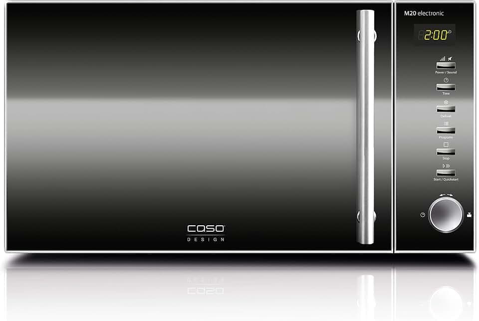 CASO M 20 Electronic, Mikrowelle, 20L Garraum, 800 Watt Leistung, Edelstahl
