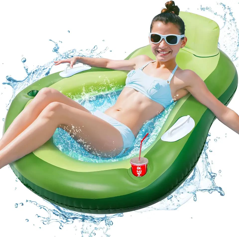 COOLJOYA Inflatable Float Luftmatratze Pool Luftmatratze Wasser Aufblasbare Schwimmringe Floß Wasserspielzeug für Kinder Schwimmreifen Pool Spielzeug Party für den Sommer .Aufblasbarer für draußen