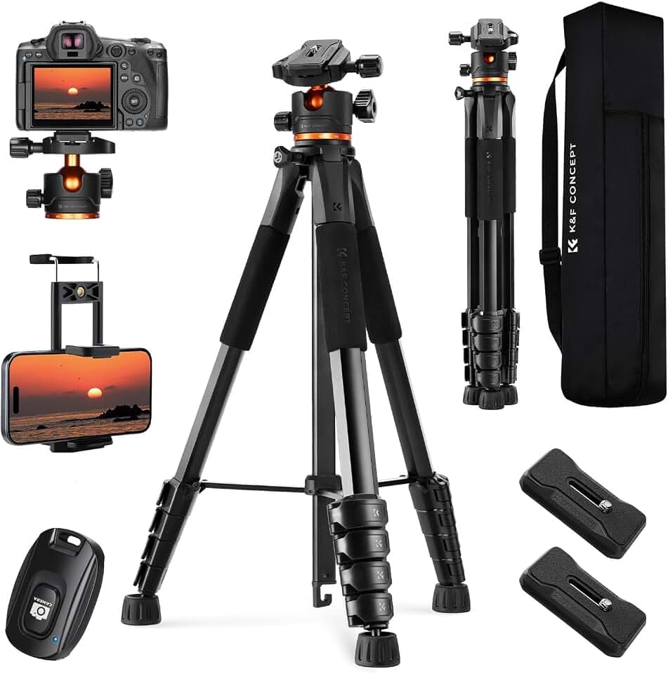 K&F CONCEPT 75 inch/190cm Camera Tripod.