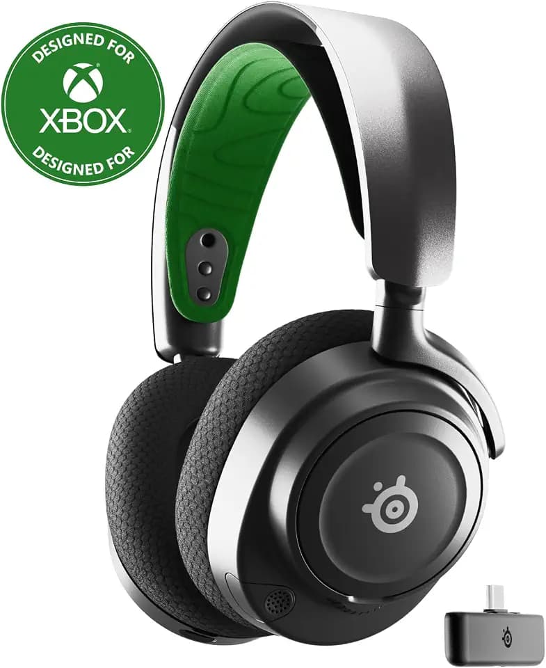 SteelSeries Arctis Nova 7X Wireless Multi-Platform Gaming Headset — Neodymium Magnetic Drivers — 2.4GHz+Bluetooth — 38Hr USB-C Battery — AI Mic — Xbox Series X|S, PC, PS5, Switch, VR, Mobile - Black