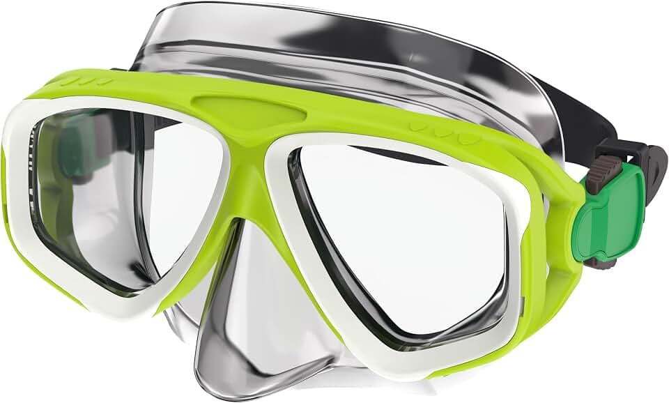 Speedo Unisex-Adult Swim Snorkel Dive Mask Anti-Fog with Nose Cover Adventure Series