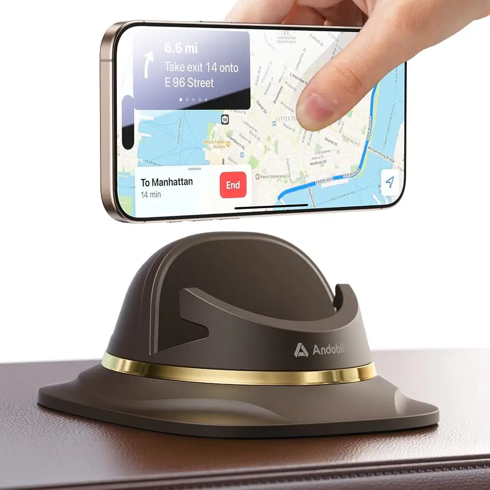 andobil Handyhalterung Auto Handyhalterung [ 2026 Einfach zu Benutzen ] Handy Halterung Auto Armaturenbrett Kfz Handyhalter Autohalterung für iPhone 17/16/15/14 Pro Max Samsung S25 Ultra, Gelb