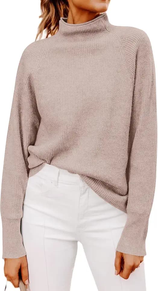 Yousify Sweaters for Women Long Sleeve Mock Neck Trendy Winter Tops 2026