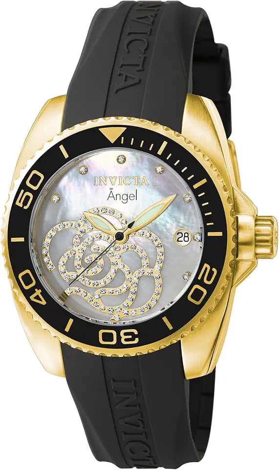 Invicta Angel Edelstahl Damen Quarzuhrwerk - 38mm