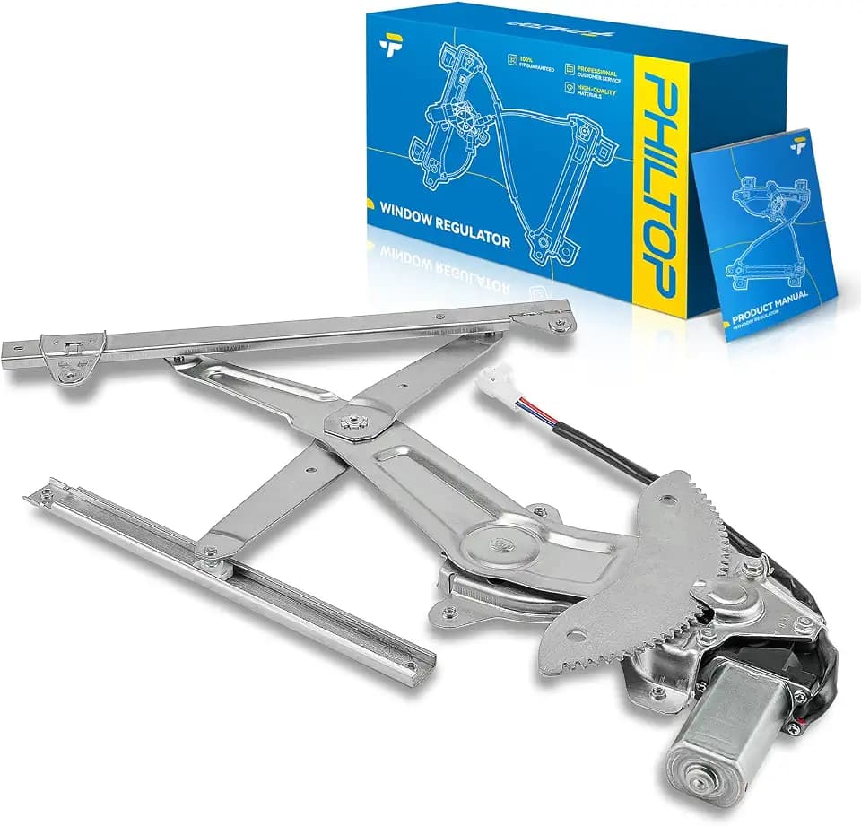 PHILTOP Front Left Driver Side Power Window Regulator w/Motor Fit for Camry
