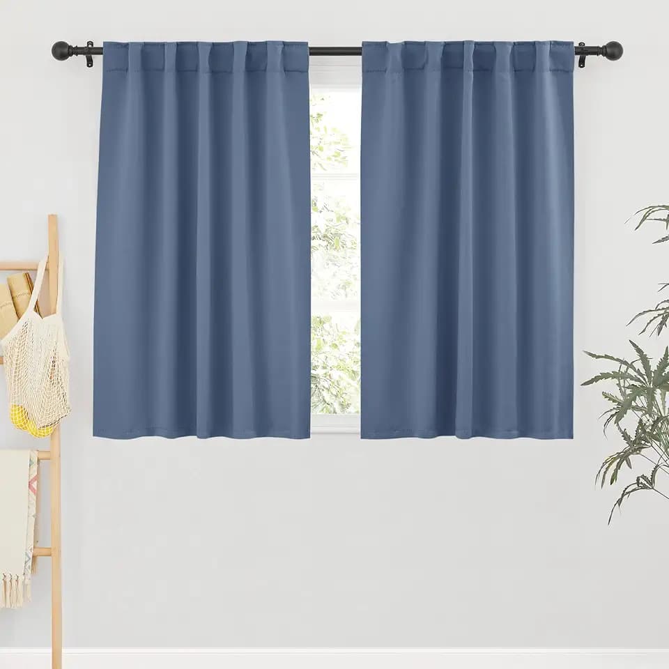 RYB HOME Small Window Curtains Blackout for Kitchen Bathroom Cafe RV Camper