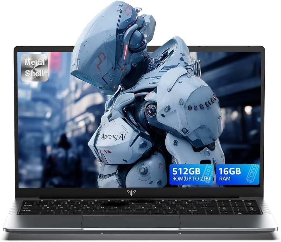 ACEMAGIC TX15 Laptop Computer,5000 mAh Battery,N150 Quad-Core Processor UP to 3.6GHZ,16GB DDR4 RAM 512GB SSD,WiFi 5,Full HD IPS Display,2025 Laptops for Work Business Office