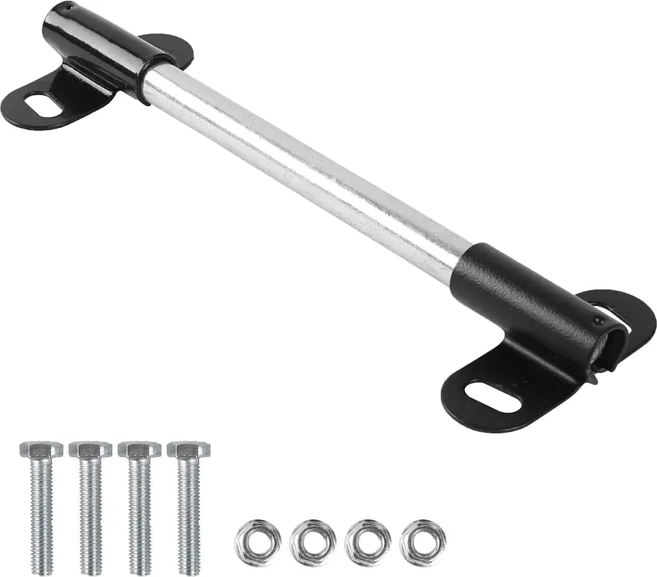 Heavy-Duty Wheelbarrow Axle Bracket Set - 10" x 0.63" Shaft and 2.1" x 3.3" Brackets - Compatible With 5/8" Axles - Includes Bolts and Nuts (1 Set)