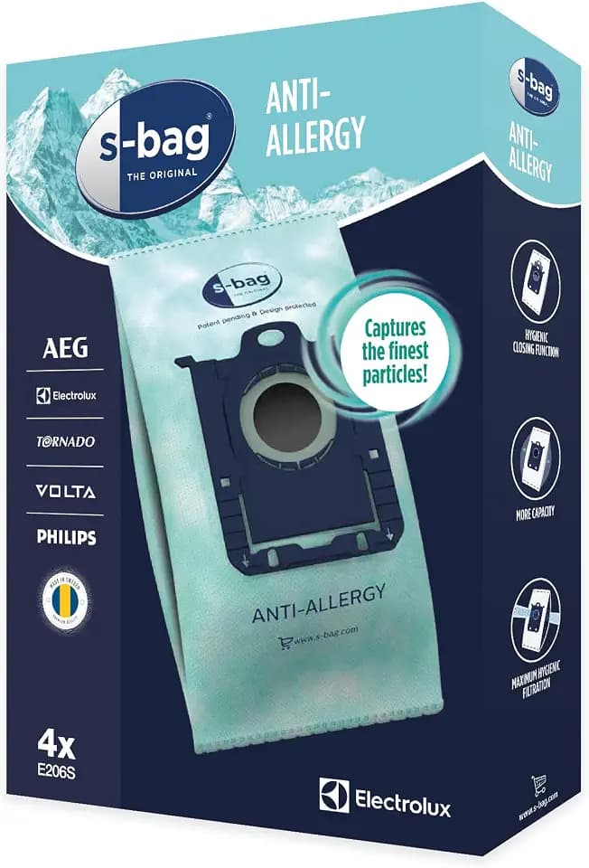Electrolux E206s/4 s-bag* ANTI-ALLERGY für ELECTROLUX AirMax ZAM 6100...6116,6210...6290,ZAMG 6200