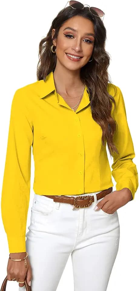 Atnlewhi Womens Long Sleeve Button Down Shirts