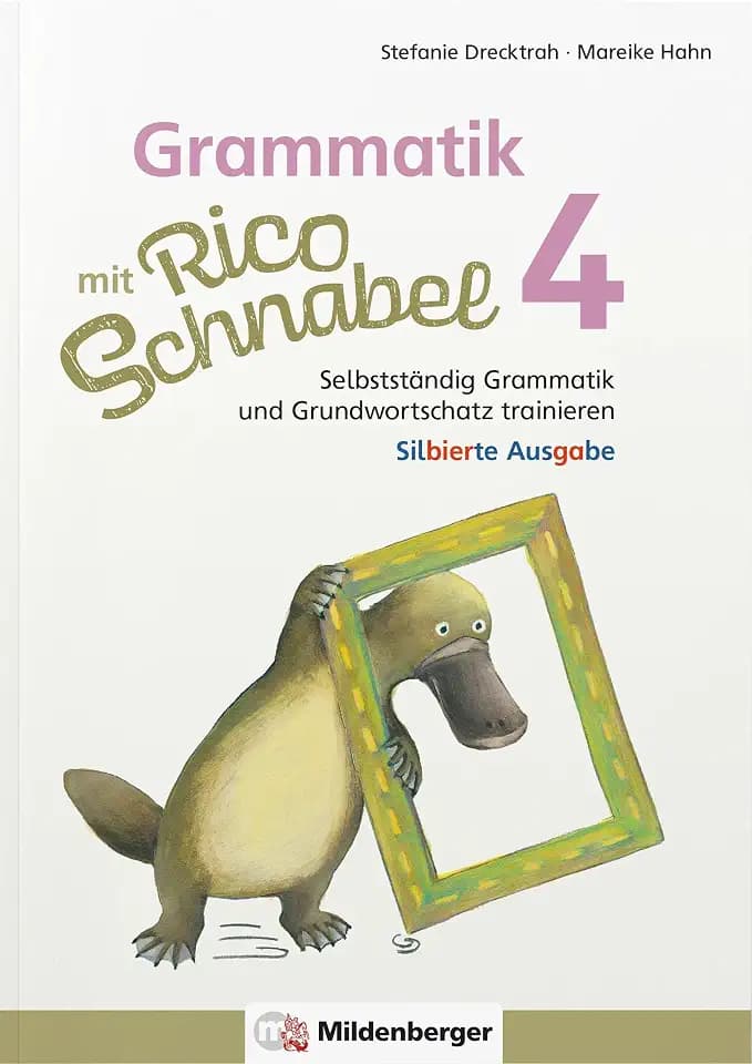 Grammatik mit Rico Schnabel, Klasse 4 - silbierte Ausgabe: Selbstständig Grammatik und Grundwortschatz trainieren (Rico Schnabel Deutsch)