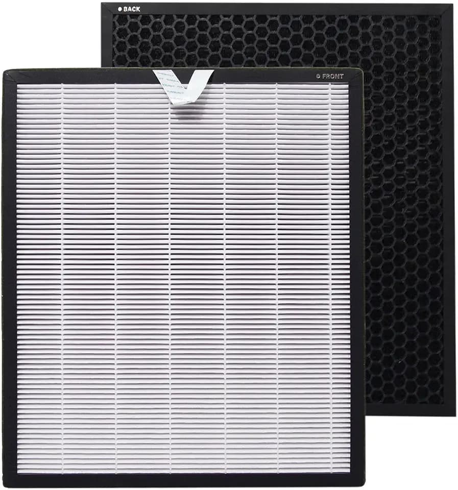 PUREBURG Vital 100S-RF Ersatzfilter kompatibel mit Levoit Vital 100s Luftreiniger,2er-Pack H13 HEPA und Aktivkohle 2-in-1 3-Stufen-Filtration Staub VOCs
