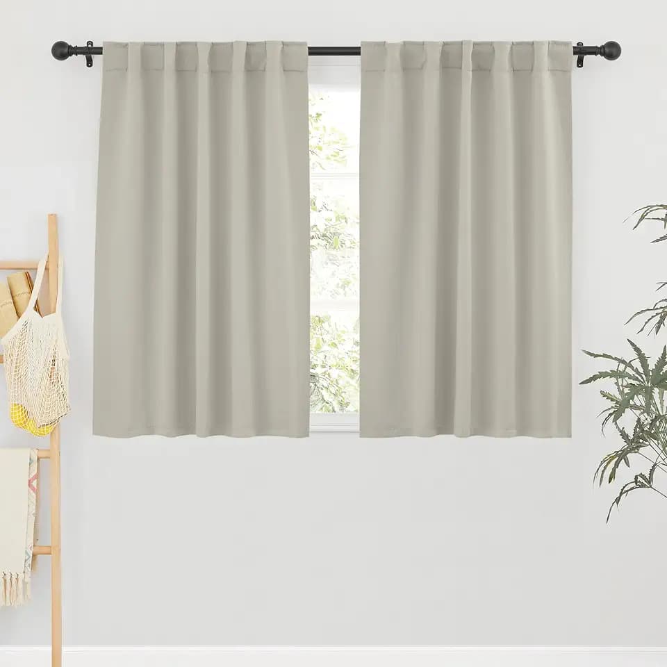 RYB HOME Small Window Curtains for Kitchen Bathroom Cafe RV Camper